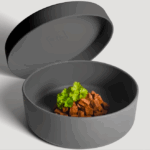 ne&no® Silikon-Futternapf mit Deckel für Hunde & Katzen, dunkelgrau