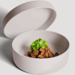 ne&no® Silikon-Futternapf mit Deckel für Hunde & Katzen, stone